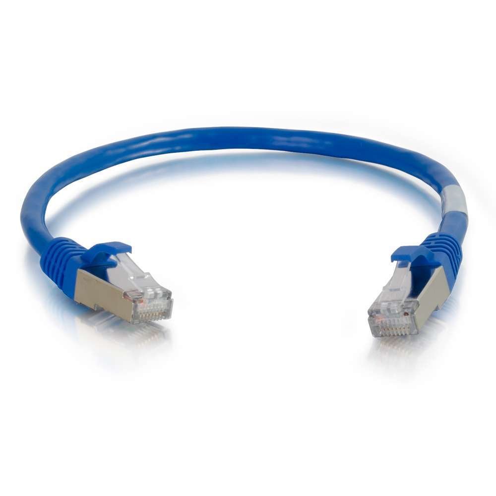 C2G 5M Cat5e Ethernet Network Patch Cable (STP) Booted & Shielded BLUE — image 1