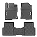 HD-Mart Car Rubber Floor Mat for Honda Civic 10th Generation 2016 2017 2018 2019 2020 2021, Custom Fit Rubber Black and White Auto Floor Liners Mat All Weather Protection Heavy Duty Odorless