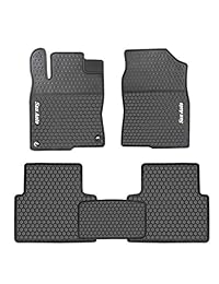 HD Mart   Alfombrilla de goma para Honda Civic 10th Generation 2016 2018, resistente y sin olor, color negro