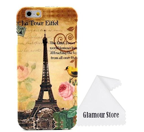 iPhone 6 Case,Retro Classic Paris Eiffel Tower Design Pattern Gel Silicone Soft Case Cover Skin For Apple iPhone 6 4.7 inch With a Free Cleaning Cloth As a Gift by Tory