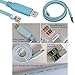 USB Console Cable, USB to RJ45 Cable for Cisco Routers/AP Router/Switch/Windows 7, 8, 10/Vista/MAC/Linux (6ft, Blue)