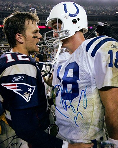 Kirkland Signature Tom Brady & Peyton Manning Autograph 8 X 10 Photo Display on Glossy Photo Paper