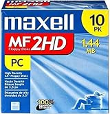 Maxell MF2HD 3.5 Inch 1.44MB Hi-Density Pre-Formatted Floppy Disks (10-Pack) view 2