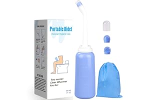 MEISIKELI Handheld Personal Bidet Bottle, Bottle for Gentle Postpartum Care and Cleansing, Feminine Care， Personal Perineum Cleansing, 500Ml Portable Bidet Travel Bidet（Blue）, Resistant to 100ºC,Bonus Bag