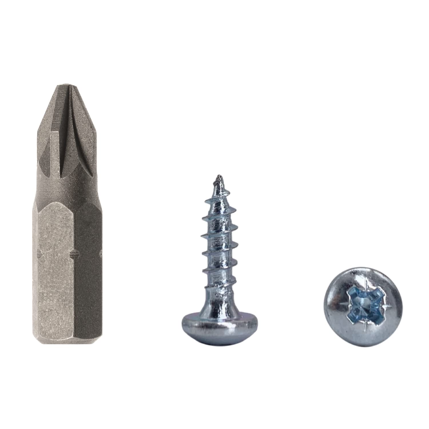 (Pack of 100 pcs) DIN 7981 Zinc Plated Steel 4.0 x 15 mm Wood Screws, Chipboard Screws with Pan Head, Universal Pozi-Drive Screw (100, 4.0 x 15 mm)