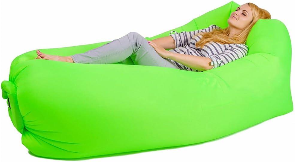 Bry Inflatable Lounger Air Chair Sofa Bed Sleeping Bag Couch for Beach Camping Lake Garden