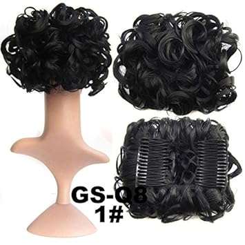 Amazon Com Synthetic Updos Curly Hair Hairpin Clip On Hair Pad