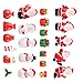 LIOOBO 23 Pcs Mini Christmas Ornaments Resin Santa Claus Snowman Bell Gift Box Landscape Decoration