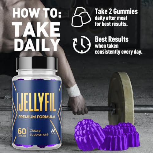 (2 Pack) Jellyfil Gummies, Official Jellyfil Gummys with All Natural Ingredients, Advanced Formula Maximum Strength Supplement with Natural Active Lifestyle Support Premium Multivitamins (120 Gummies)