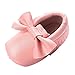 Voberry Baby Boys Girls Soft Soled Tassel Bowknots Crib Shoes PU Moccasins (12~18M, Pink)