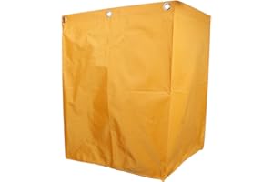 Waterproof Thick Nylon Cleaning Janitorial Cart Replacement Bag 35 Gallons-Yellow