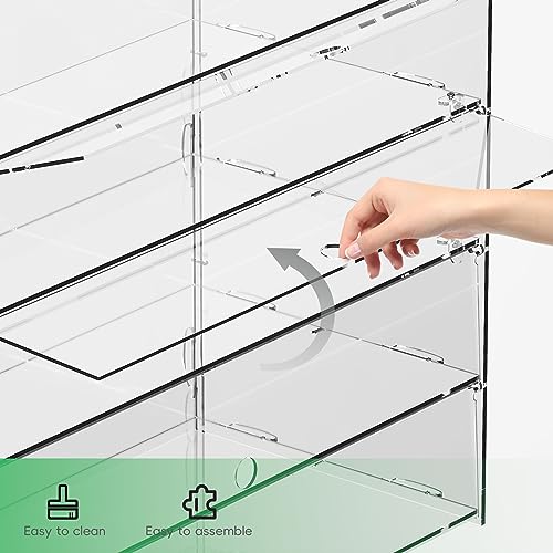Luobao Acrylic Bakery Display Case,Acrylic Pastry Case,Donut Cabinet,Countertop Cases For Bakery, Deli