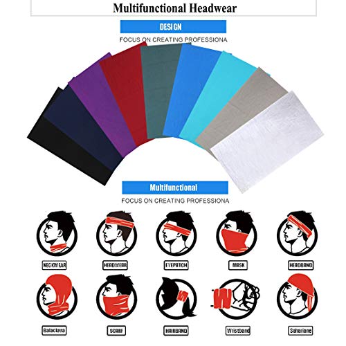 Toes Home Outdoor Magic Headbands Bandana Scarf Neck Gaiter Hairwraps Face Mask UV Resistence Seamless Headwear 9PCS
