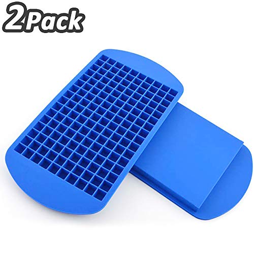 PerriRock Mini Ice Cube Trays - 2 Tray Set - 160 Small Cube Silicone Molds, BPA-Free, Mini Cubes Will Chill Your Drink Faste - Thumbnail 7