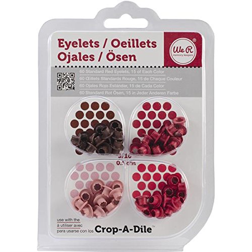 We R Memory Keepers Eyelets for Scrapbooking, Red, Standard