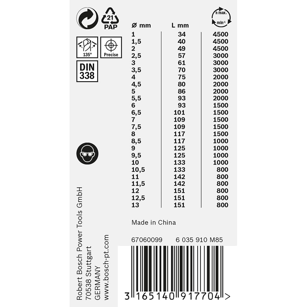Bosch Professional 25tlg. HSS Spiralbohrer PointTeQ Set (für Metall, ProBox, Zubehör Bohrschrauber) 4