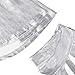 HDE Women's Shiny Liquid Metallic Wet Look Flared Pleated Skater Skirt Silver - M