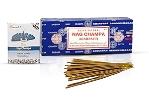 Satya Sai Baba Satya Nag Champa 250g Incense Sticks with Free Vedic Nag Champa Natural Incense Cones (Agarbatti Box 250 Grams