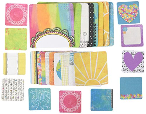 Bo Bunny 19226301 Misc Me Pocket Squares Journaling Cards, Believe, Multicolor