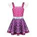 YiZYiF Girls Kids Ballerina Ruffles Tutu LOL Sparkling Dance Ballet Dress Doll Surprised Costumes Hot Pink&Purple 7-8