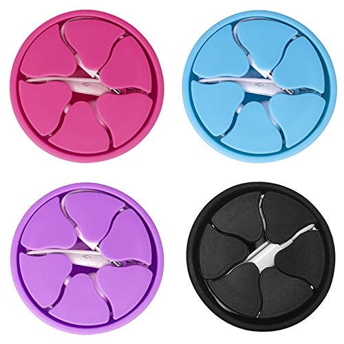Tangle-Free Earbuds Holder Storage Case Portable Silicone Headphone Earphone Cable Compact Storage Cord Wrap Winder Headphones Keeper System Organizer (Red Blue Black Purple) - Thumbnail 7