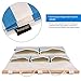 Homecube Linen Cotton Fabric 5 Pockets Wall Door Cloth Hanging Storage Bag Home Organizer (Navy Stripe)