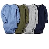 Carter's Baby Boys 4-pack Long-sleeve Bodysuits (Solids)