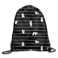 VIMUCIS SLOTH STRIPE Drawstring Backpack Rucksack Shoulder Bags Training Gym Sack For Man And Women