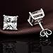 Square Earrings Womens Square Earrings Princess Cut Square Cubic Zirconia Stud Earrings Mens Square Earrings Sterling Silver Square Diamond Earrings 6mm CZ Princess Cut Square Stud Earrings