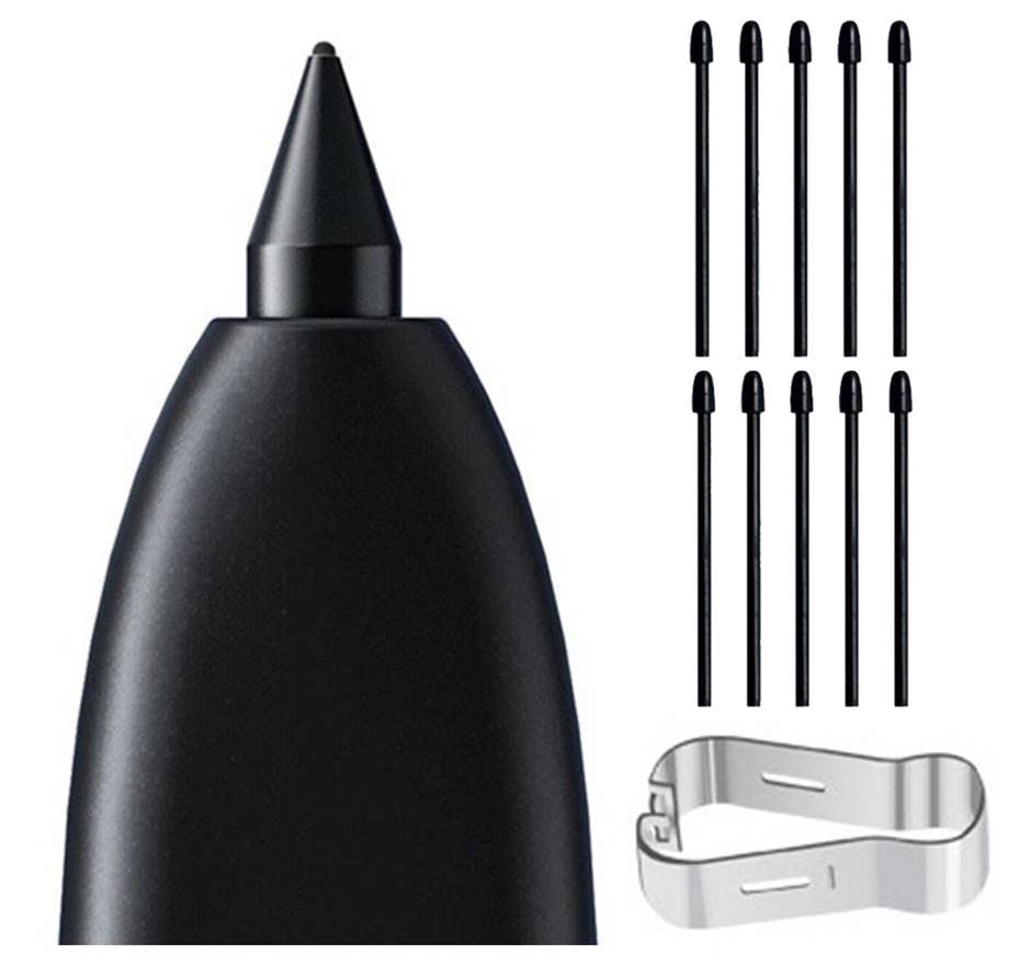 10 PCS Soft Tips/Nibs Replacement for Samsung Galaxy Tab S6/ S7/ S8/ S9/ S10 Ultra, Note10/20, Soft Tips for Galaxy S22/ S23/ S24 Ultra S Pen (Matte Black*10)
