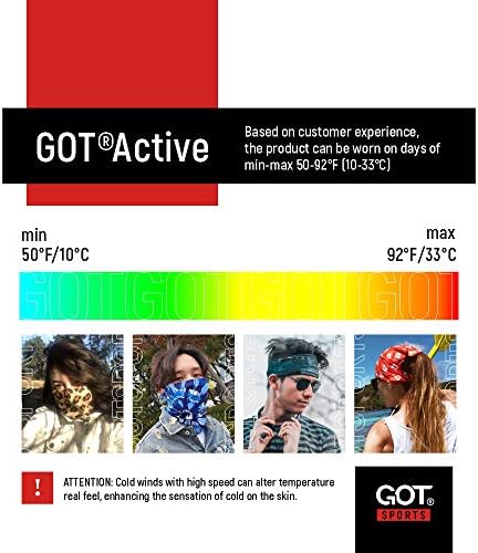 Breathable microfiber neck wrap for $10.95, suitable for various activities.