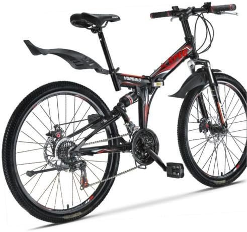 Bicycles Xspec 26" 21 Speed Folding Mountain Bike Trail Commuter Shimano Black