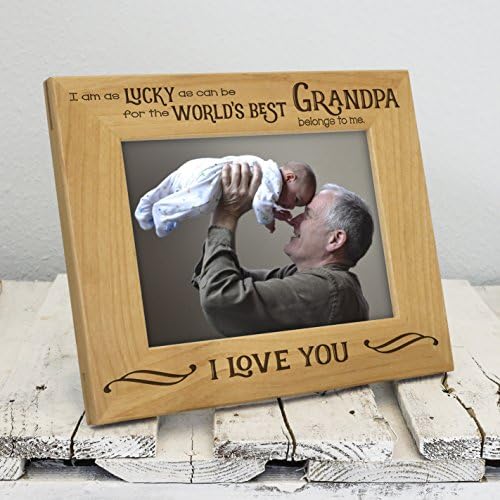 Worlds Best Grandpa Picture Frame - Fathers Day Gifts - Grandpa Gifts - Grandpa Frame (5x7 Photo)