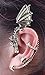 Gothic Earring Classic Dragon Ear Wrap Cuff Earring Punk Rock Left Ear (antique silver)