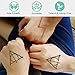 YoHold Lightning Bolt Tattoos and Deathly Hallows Tattoos for St Patrick's Day, Halloween Theme Party Decorations, Each of 16 Pack