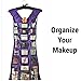 My Little Dress Hanging Jewelry Organizer with Satin Hanger, New & Improved, Closet Storage, 2 sided for Jewelry, Hair Accessories & Makeup (1-Pink Dress & Black Satin Hanger, 24 pockets 17 loops)