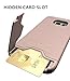 Galaxy S7 Edge Case, Teelevo [Card Slot Holder] Dual Layer Shock Absorption Protective with Credit Card Slot and Kickstand Wallet Case Heavy Duty Bumper for Samsung Galaxy S7 Edge (2016) - Rose Gold