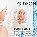 Gideon Fogless Shower Mirror with Powerful Suction-Cup Mounting Base - 7 Inch Diam., 360 Degree Rotating for Optimal View Position - For Shaving, Hairstyling and Makeup Application [UPGRADED VERSION]