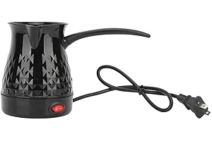 Dioche Coffee Maker Turkish Coffee Maker - AntiScald Even Heating Electric Pot with Removable Handle, 600ml Capacity - Safe a