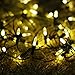 VMANOO Solar String Lights 100 LED M5 Clear Mini Fairy Christmas Lights for Outdoor Indoor Garden Patio Lawn Holiday Party Xmas Tree Garland Decorations, Waterproof (Warm White)