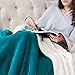 Bedsure GentleSoft Sherpa Fleece Blankets Queen Size for Bed - Thick and Warm, Soft Fuzzy Plush Queen Blanket for Winter, Teal, 90x90 Inches