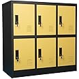 MECOLOR Small Office Storage Locker Cabinet Organizer for Employee,School Locker for Kids Mini Size (Yellow, W6D)