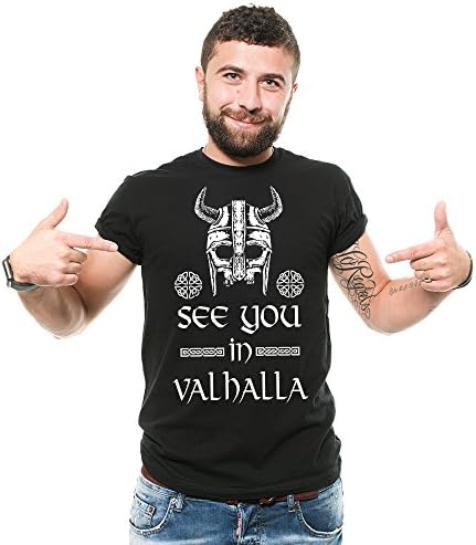 Men's See You in Valhalla T-Shirt Viking Tee Shirt Ragnar Lothbrok T-Shirt Viking Tee Shirt