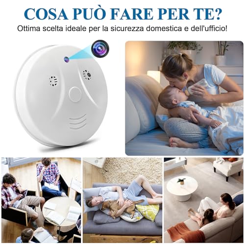 Hidden Camera Wifi 5G Smoke Detector Hidden Camera | 1080P HD WiFi Mini Spy Camera with Night Vision and Motion Detection for Home Security