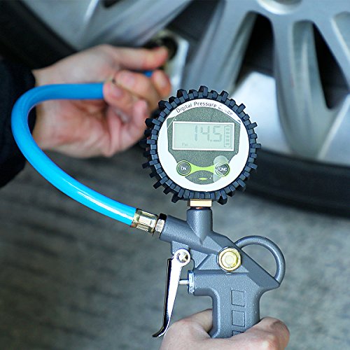Tire Inflator with Gauge,MagicFour Digital Tire Inflator,Tire Pressure Inflator Accessories for Air Compressor with Air Chuck,Hose and Quick Connect Plug - Thumbnail 5