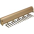 TAG Hardware Designer 15 Hook Full Extension Telescopic Tie Rack Closet Organizer (MATT Gold)