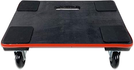 Amazon コーナン オリジナル 木製平台車 静音タイプ 約45 30cm ブラック レッド 収穫台車 キャリー