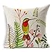 Flatworld Throw Pillow Case Decorative Natural Birds Covers (Hummingbird)