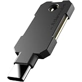 ATLKey USB-C Security Key for Passkey & 2FA, FIDO2/U2F Certified with 3-Side Touch & Multi-Color LED, Stores 100 Passkeys, Ph
