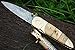DKC Knives (9 6/18) Sale x DKC-176 Brass Prince Damascus Steel Folding Pocket Knife Custom Handmade Pearl 4.5